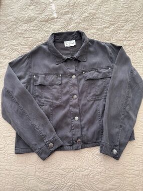 BE COOLWashed Charcoal Gray Tencel Blend Jacket